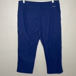 EDDIE BAUER Capri Pants Blue Gorpcore Cargo Hiking Walking Active Comfortable 10